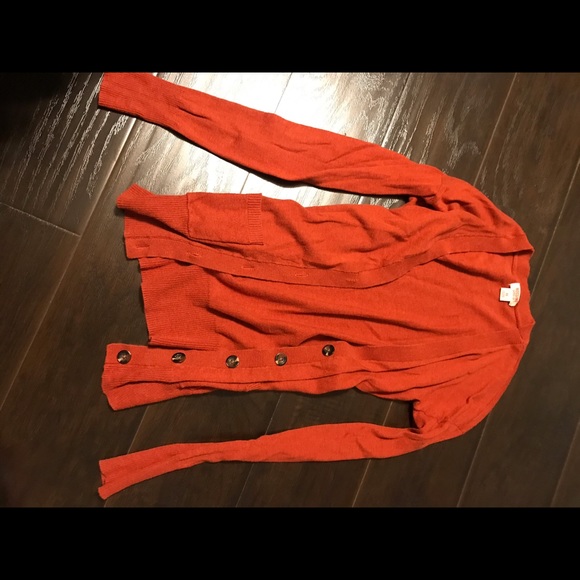 Mossimo xs orange cardigan - Picture 2 of 3